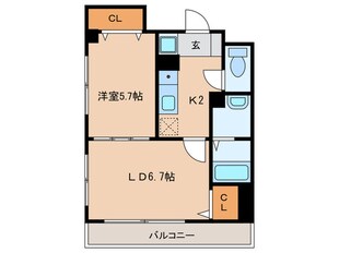 コンフォート康生の物件間取画像